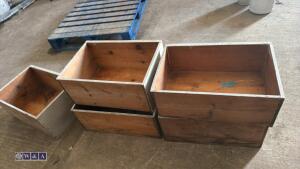 5 x timber drawers - 4