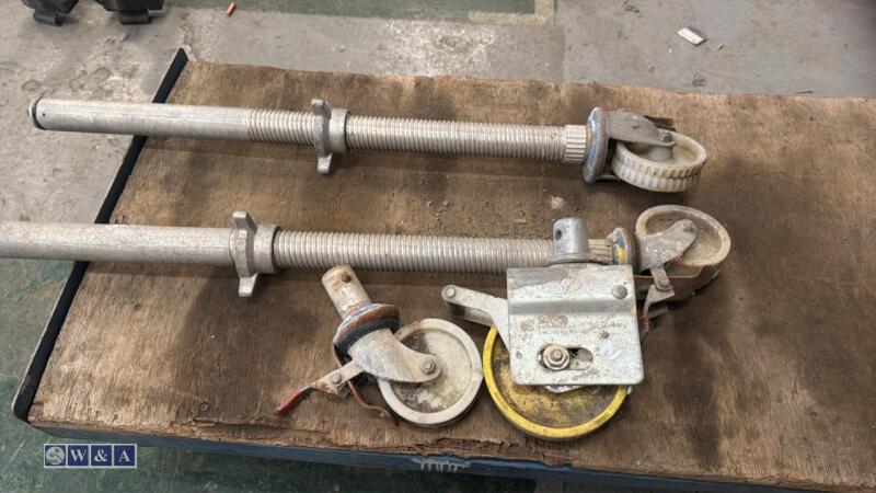 4 x aluminium scaffold tower wheels