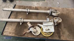 4 x aluminium scaffold tower wheels