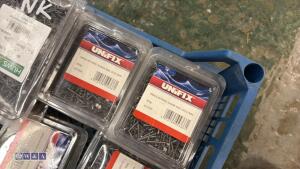 Tray of 25KS boxes ring nails - 3