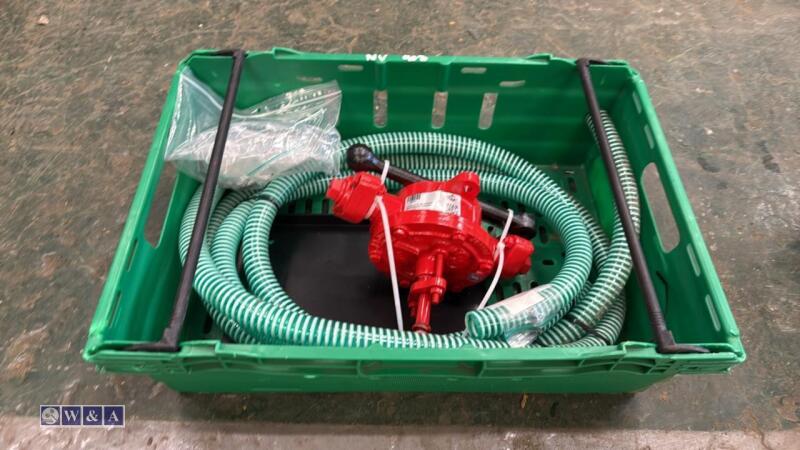 JAPY manual fuel pump c/w fixing bracket, hoses & fittings