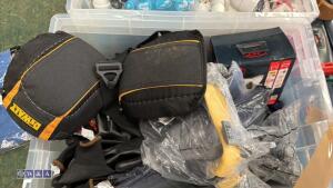 Box of workwear, masks, gloves, t-shirts