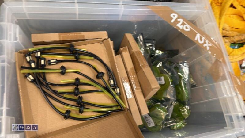 Box of strimmer fuel filters, trimmer spools