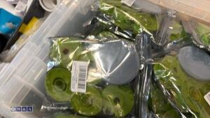 Box of strimmer blades & spools - 2