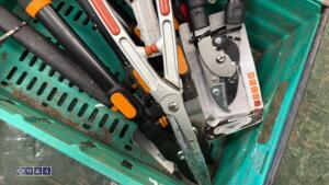Tray of tree loppers & pruners - 2