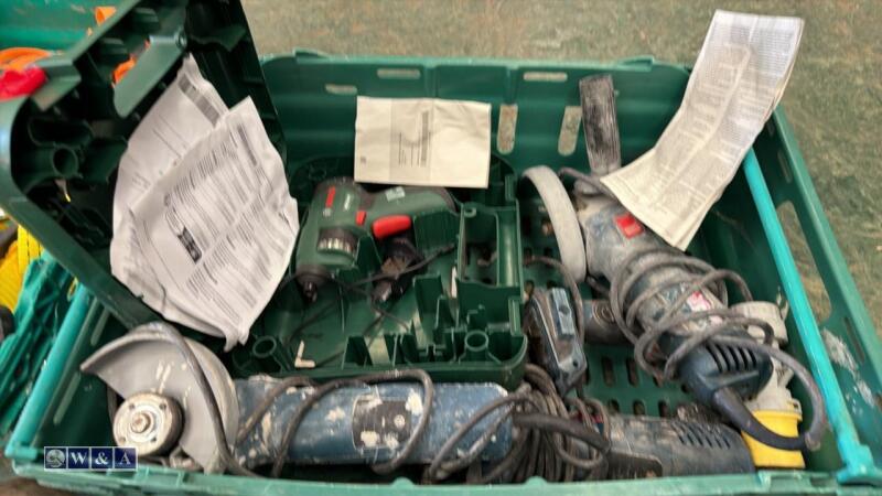 Tray of power tools including BOSCH