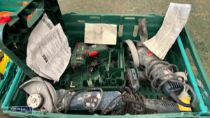 Tray of power tools including BOSCH