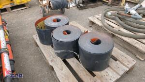 3 x rolls of electric cable warning barrier