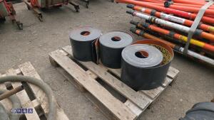 3 x rolls of electric cable warning barrier - 3