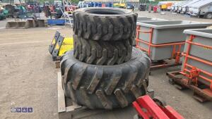 3 x tyres (2 x 10-16.5NHS & 2 x 500/60-22.5)