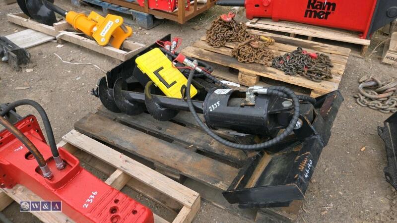 DELANO auger & DELANO machine breaker to suit compact skidsteer