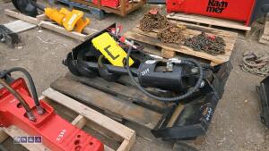DELANO auger & DELANO machine breaker to suit compact skidsteer