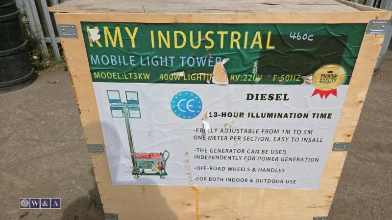 KMY diesel driven 3kw lighting set (unused)