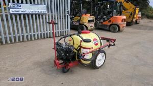 HARDI towable push pull petrol powered boom sprayer c/w Briggs & Stratton engine