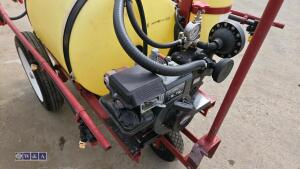 HARDI towable push pull petrol powered boom sprayer c/w Briggs & Stratton engine - 18