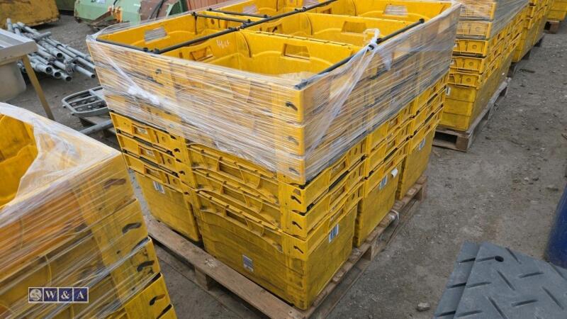 Approx 30 x heavy duty stacking boxes