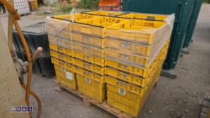 Approx 30 x heavy duty stacking boxes