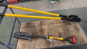 Drain spade & post hole spade (unused)