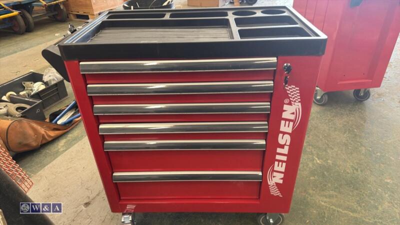 6-drawer tool cabinet c/w tools (red)