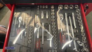 6-drawer tool cabinet c/w tools (red) - 6