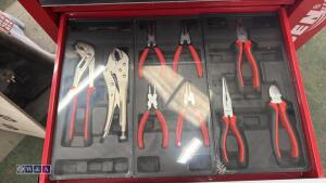 6-drawer tool cabinet c/w tools (red) - 8