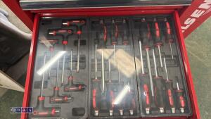 6-drawer tool cabinet c/w tools (red) - 9