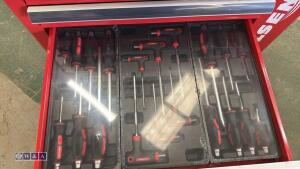 6-drawer tool cabinet c/w tools (red) - 8