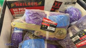 Box of 4m ratchet straps (unused) - 4