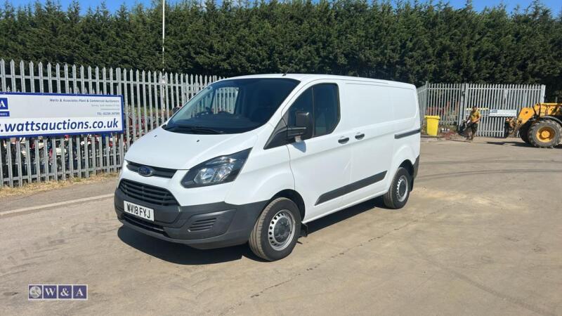 2018 FORD TRANSIT CUSTOM 290 EURO6 6-speed manual diesel van (WV18 FYJ)(MoT 12th February 2027)(V5, spare key, service book & manual in office)