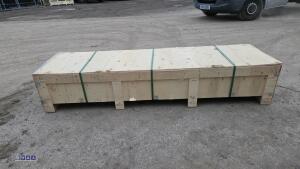 13ft x 20ft metal shed c/w door (dark grey) (unused) - 7