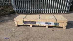 10ft x 20ft metal shed c/w door (dark grey) (unused) - 3