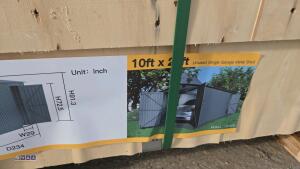 10ft x 20ft metal shed c/w door (dark grey) (unused) - 12