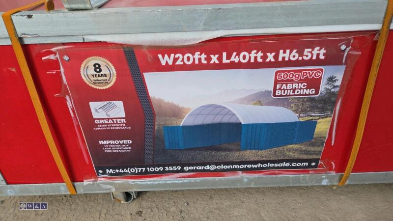 GOLDEN MOUNT 40ft x 20ft x 6.5ft fabric container shelter