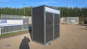 Composite double toilet block (dark brown)