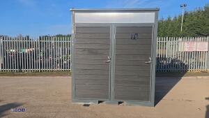 Composite double toilet block (dark brown) - 2