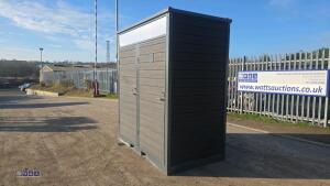 Composite double toilet block (dark brown) - 3