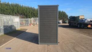 Composite double toilet block (dark brown) - 8