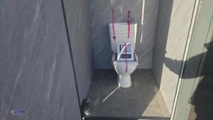 Composite double toilet block (dark brown) - 9