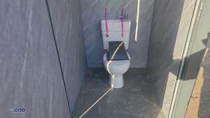 Composite double toilet block (dark brown) - 11