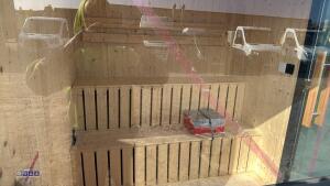 10ft x 7ft 6-person steam sauna c/w outside shower, bluetooth connection, LED lights, composite finish - 3
