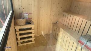 10ft x 7ft 6-person steam sauna c/w outside shower, bluetooth connection, LED lights, composite finish - 4
