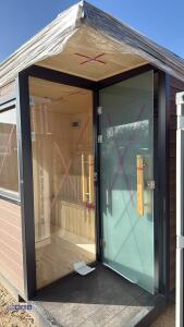 10ft x 7ft 6-person steam sauna c/w outside shower, bluetooth connection, LED lights, composite finish - 6