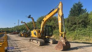 2013 JCB JS130LC steel tracked excavator (s/n 2133872) c/w boxing ring, bucket & Q/hitch