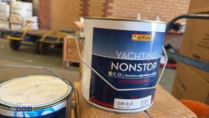 Quantity of Yachting blue paint