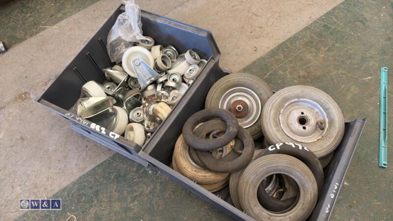 2 x trays of trolley castors/wheels