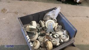 2 x trays of trolley castors/wheels - 2