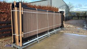 PD20MS 20ft Composite 240v, 550w electric sliding gate c/w controls (unused)