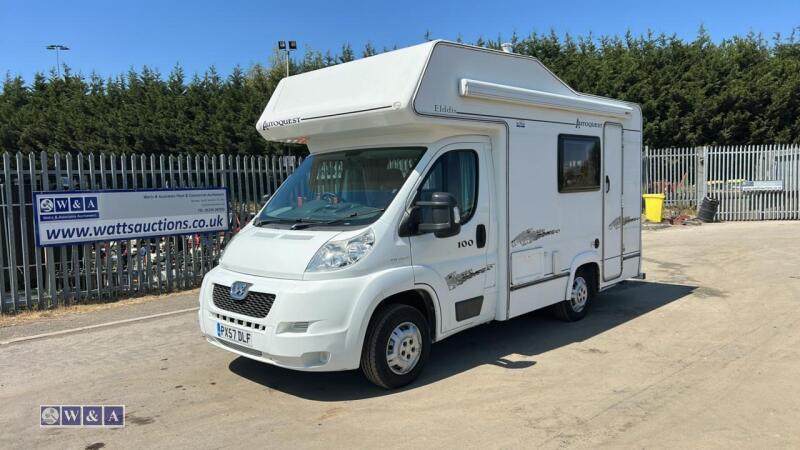 2007 PEUGEOT BOXER ELDDIS 5-speed manual diesel motorhome, 4 birth,rear kitchen, shower & toilet, tow bar, Fiamma F45 awning (PX57 DLF)(MoT 29th March 2027)(V5 in office)(CATEGORY N INSURANCE LOSS)