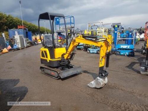 2021 LM10 1t rubber tracked excavator (s/n 21A070319) with 3 buckets, blade, piped, off-set, ROP's & service kit