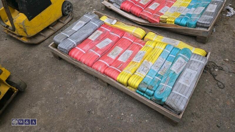Tray of 22pcs webbing slings (unused)